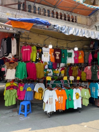 하노이옷시장Chợ Nhà Xanh/하노이쭝화카페raaw